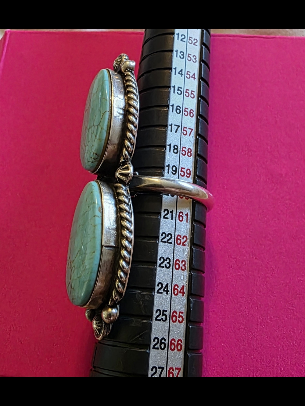 2 STONE NATIVE RING - Picture 2 of 4